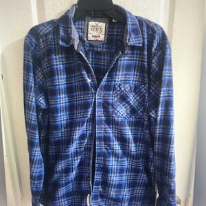 Blue Plaid Men's Shirt